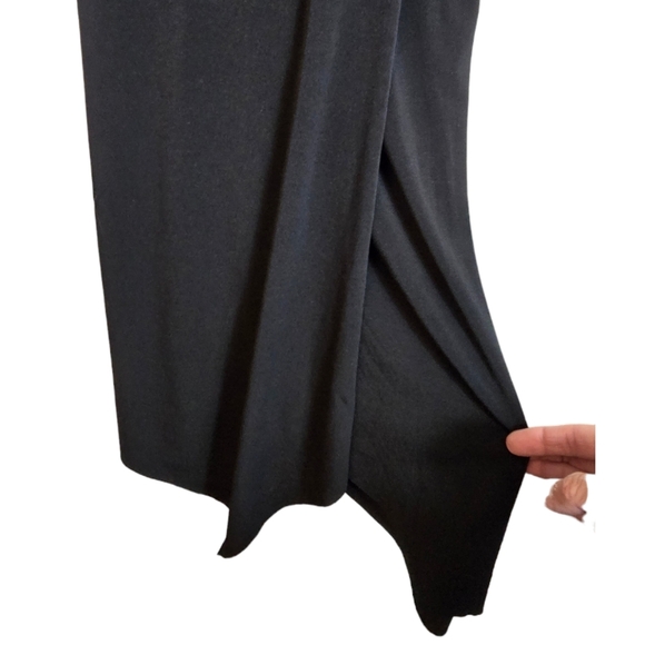 $5 Labelle Womens Beaded Asymmetrical Fitted Top Sheath Dress Black Medium - Picture 5 of 11